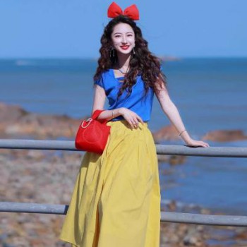 2025夏季连衣裙套装女小个子巨好看的裙子多巴胺迪士尼穿搭一整套
